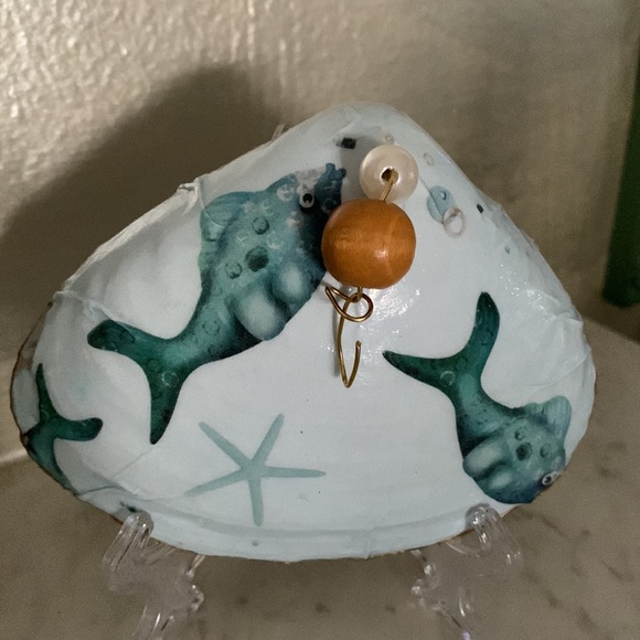 Decoupage Fish with a Hook Decorative Accent or Trinket Tray - Picture 2 of 14